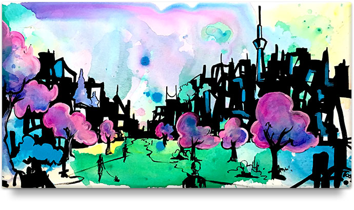 Blossom Painting by Toronto Artist Tosh Jeffrey